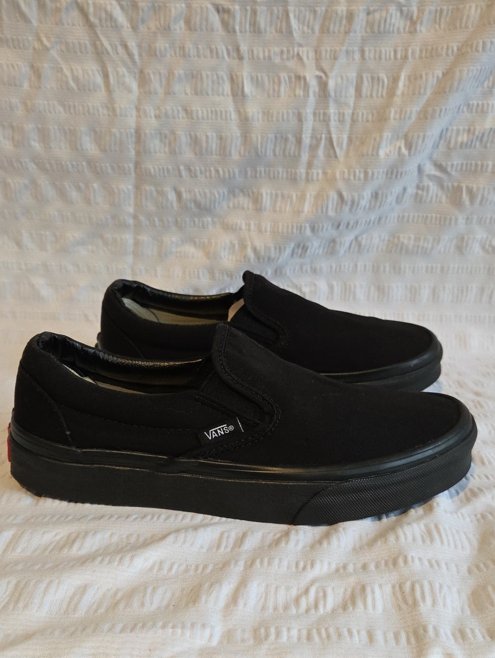 Vans Black Canvas Slip-On Unisex Loafers